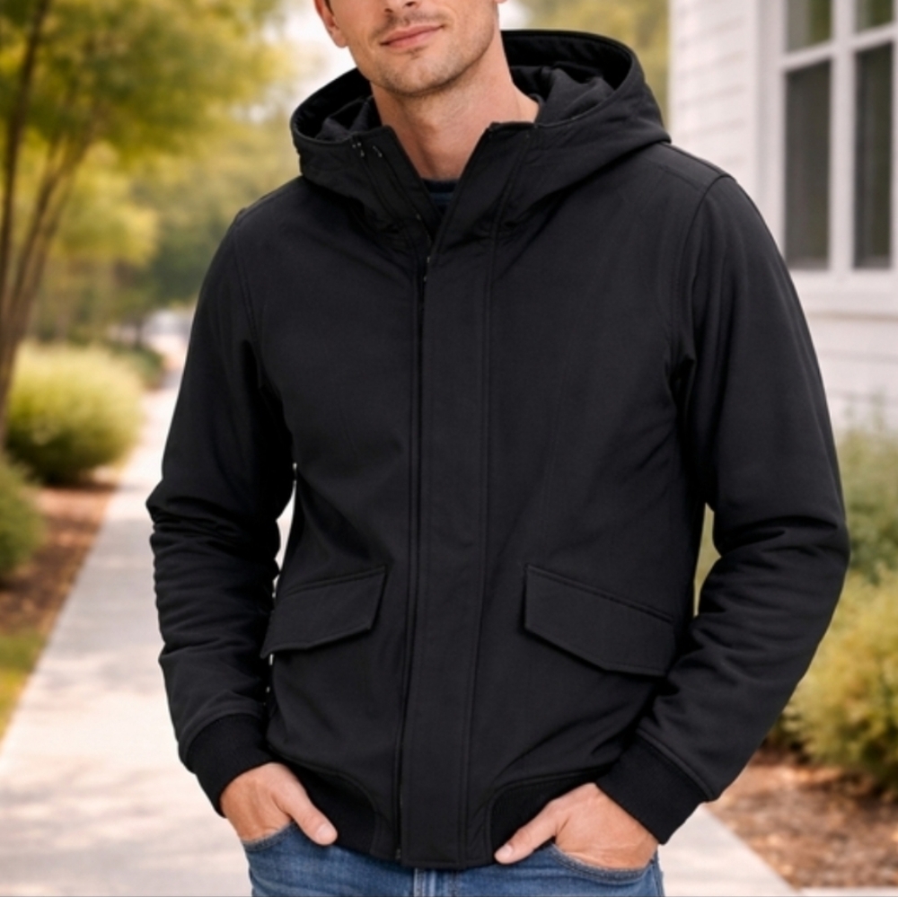 Fox Racing Black Hooded Jacket Size L Men’s Full Zip Coat
